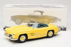 Mercedes 300 SL W198 Roadster Hardtop Signal Yellow Minichamps 1:18 180039044 Metall – Bild 9 von 9