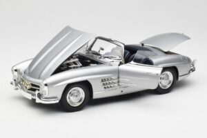 Mercedes 300 SL W198 Roadster Silver Metallic Minichamps 1:18 180039030 Metall – Bild 2 von 8