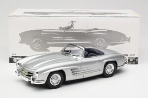 Mercedes 300 SL W198 Roadster Silver Metallic Minichamps 1:18 180039030 Metall – Bild 8 von 8