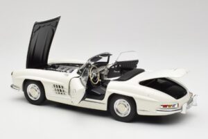 Mercedes 300 SL W198 Roadster Weiss Mit Softtop Minichamps 1:18 180039034 Metall – Bild 6 von 9