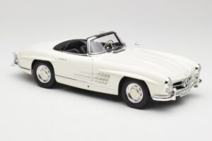 Mercedes 300 SL W198 Roadster Weiss Mit Softtop Minichamps 1:18 180039034 Metall – Bild 7 von 9