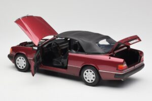 Mercedes 300CE-24 A124 Cabriolet Almandine Rot Metallic Norev 1:18 B66040616 Metall – Bild 5 von 8