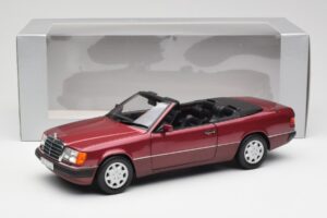 Mercedes 300CE-24 A124 Cabriolet Almandine Rot Metallic Norev 1:18 B66040616 Metall – Bild 8 von 8