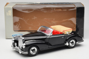 Mercedes 300S W188 Roadster Schwarz Welly 1:18 801-3271398 Metall – Bild 8 von 8