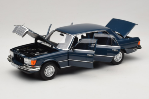 Mercedes 350 SEL W116 Hansa Blue Norev 1:18 183976 Metall – Bild 2 von 8