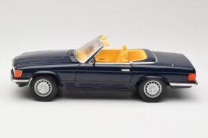 Mercedes 350 SL R107 Dunkelblau Sun Star 1:18 MB003 Metall – Bild 4 von 8