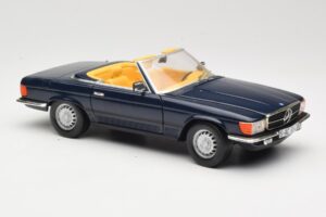 Mercedes 350 SL R107 Dunkelblau Sun Star 1:18 MB003 Metall – Bild 6 von 8