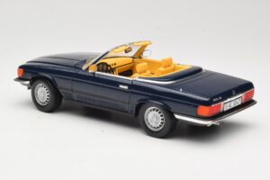 Mercedes 350 SL R107 Dunkelblau Sun Star 1:18 MB003 Metall – Bild 7 von 8