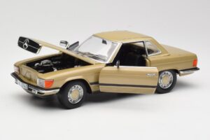 Mercedes 350 SL R107 Gold Sun Star 1:18 MB004 Metall – Bild 2 von 8