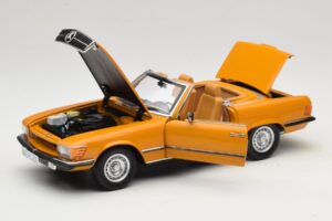Mercedes 450 SL R107 Cayenne Orange Norev 1:18 183350 Metall – Bild 2 von 10