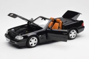 Mercedes SL 500 R129 Schwarz Norev 1:18 183750 Metall – Bild 2 von 10