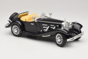 Mercedes 500K Roadster Schwarz Bburago 1:18 3020-P2 Metall – Bild 6 von 8