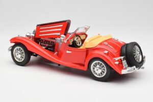 Mercedes 500K Roadster Rot Bburago 1:18 3020 Metall – Bild 5 von 8