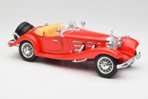 Mercedes 500K Roadster Rot Bburago 1:18 3020 Metall – Bild 6 von 8