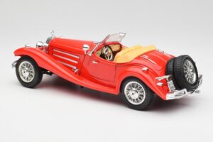 Mercedes 500K Roadster Rot Bburago 1:18 3020 Metall – Bild 7 von 8