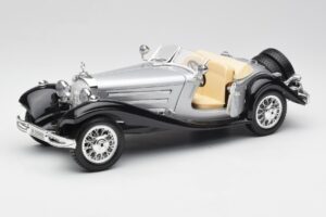 Mercedes 500K Roadster Silber Bburago 1:18 3020-M1 Metall – Bild 2 von 8
