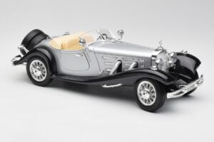 Mercedes 500K Roadster Silber Bburago 1:18 3020-M1 Metall – Bild 6 von 8
