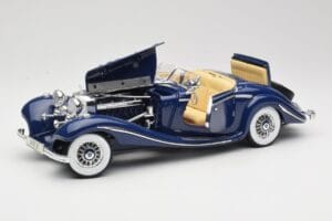 Mercedes 500K Special Roadster Blau Maisto 1:18 56059 Metall – Bild 2 von 8