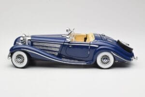 Mercedes 500K Special Roadster Blau Maisto 1:18 56059 Metall – Bild 4 von 8