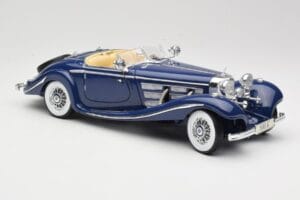 Mercedes 500K Special Roadster Blau Maisto 1:18 56059 Metall – Bild 6 von 8