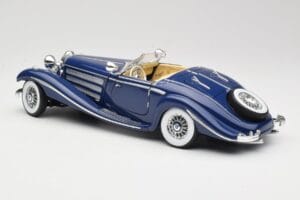 Mercedes 500K Special Roadster Blau Maisto 1:18 56059 Metall – Bild 7 von 8