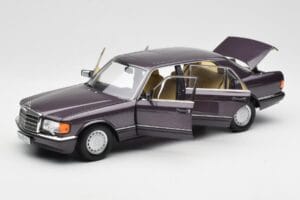 Mercedes 560 SEL W126 Lila Metallic Norev 1:18 183544 Metall – Bild 2 von 8