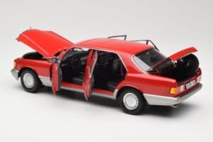 Mercedes 560 SEL W126 Rot Norev 1:18 183463 Metall – Bild 5 von 8