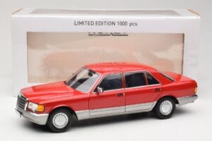 Mercedes 560 SEL W126 Rot Norev 1:18 183463 Metall – Bild 8 von 8