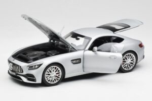 Mercedes AMG GT S C190 Designo Iridium Silber Magno Norev 1:18 B66960485 Metall – Bild 2 von 8