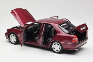 Mercedes AMG C36 W202 Almandine Rot Norev 1:18 B66040706 Metall – Bild 5 von 8