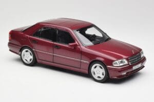 Mercedes AMG C36 W202 Almandine Rot Norev 1:18 B66040706 Metall – Bild 6 von 8