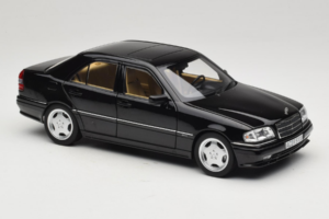 Mercedes C36 AMG W202 Obsidian Black Metallic Norev 1:18 183381 Metall – Bild 6 von 8