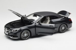 Mercedes S-Class Cabriolet A217 Magnetite Schwarz Metallic Norev 1:18 B66960354 Metall – Bild 2 von 8