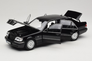 Mercedes S-Class W140 S600 Obsidian Black Metallic Norev 1:18 183045 Metall – Bild 2 von 8