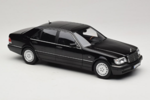 Mercedes S-Class W140 S600 Obsidian Black Metallic Norev 1:18 183045 Metall – Bild 6 von 8