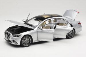 Mercedes S-Class W223 AMG Line Brilliant Silver Norev 1:18 183805 Metall – Bild 2 von 8