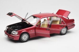 Mercedes S500 W140 Rot Metallic Norev 1:18 183579 Metall – Bild 2 von 8