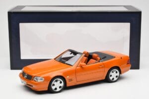Mercedes SL 500 R129 Orange Metallic Norev 1:18 183752 Metall – Bild 8 von 8