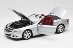 Mercedes SL 500 R230 Cabriolet Iridium Silber Minichamps 1:18 B66962388 Metall – Bild 2 von 8