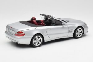Mercedes SL 500 R230 Cabriolet Iridium Silber Minichamps 1:18 B66962388 Metall – Bild 3 von 8