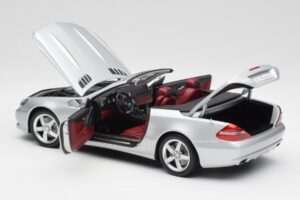 Mercedes SL 500 R230 Cabriolet Iridium Silber Minichamps 1:18 B66962388 Metall – Bild 5 von 8