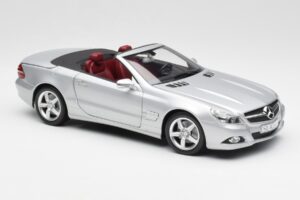 Mercedes SL 500 R230 Cabriolet Iridium Silber Minichamps 1:18 B66962388 Metall – Bild 6 von 8