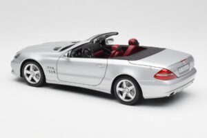 Mercedes SL 500 R230 Cabriolet Iridium Silber Minichamps 1:18 B66962388 Metall – Bild 7 von 8