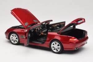 Mercedes SL 500 R230 Red Metallic Limitierte Auflage Norev 1:18 183841 Metall – Bild 5 von 8