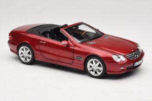 Mercedes SL 500 R230 Red Metallic Limitierte Auflage Norev 1:18 183841 Metall – Bild 6 von 8