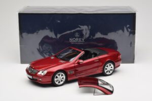 Mercedes SL 500 R230 Red Metallic Limitierte Auflage Norev 1:18 183841 Metall – Bild 8 von 8
