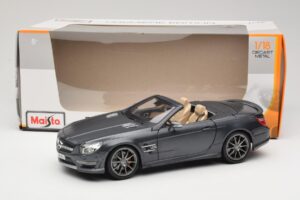 Mercedes SL65 AMG Black Series R230 Matte Black Maisto 1:18 36198 Metall – Bild 8 von 8