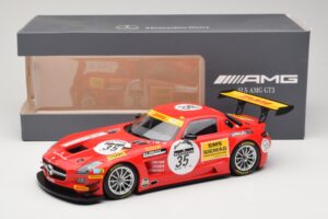 Mercedes SLS AMG GT3 #35 T. Heyer / T. Jager 24 Hours of Spa 2011 Minichamps 1:18 B66960196 Metall – Bild 6 von 6