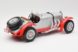Mercedes SSK Silber & Rot Bburago 1:18 3009-M2 Metall – Bild 2 von 6