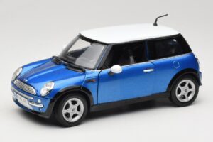 Mini Cooper R50 Blau mit Weißem Dach Mondo Motors 1:18 MINI004 Metall